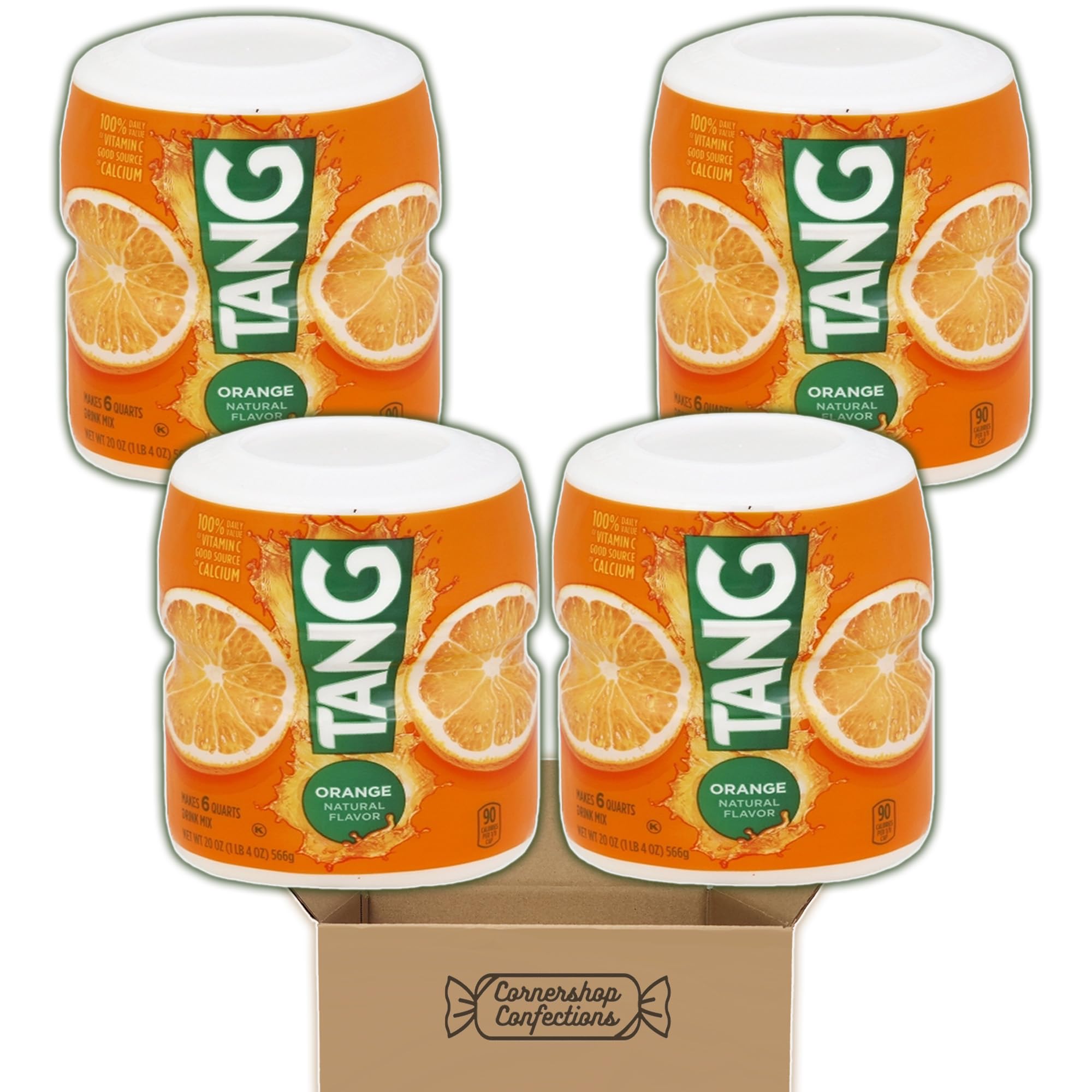 Cornershop Confections TANG Orange Drink Mix Lover's Bulk Pack with Measuring Spoon Set in Box - 80 ounces total - Makes 60 servings - Great for sporting events, holidays, and summer days!