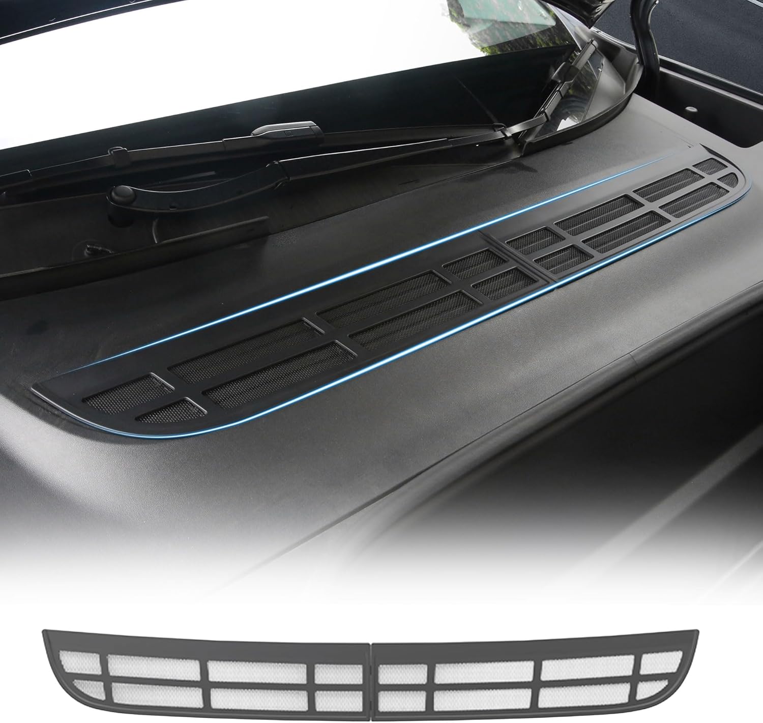 Air Intake Vent Grille Cover for Tesla Model Y Juniper 2025 2026 Air Vent Cover Air Flow Vent Intake Protective Air Conditioning Grille Grid Mesh Inlet Guard Model Y Launch Series Accessories Model Y Juniper Inside