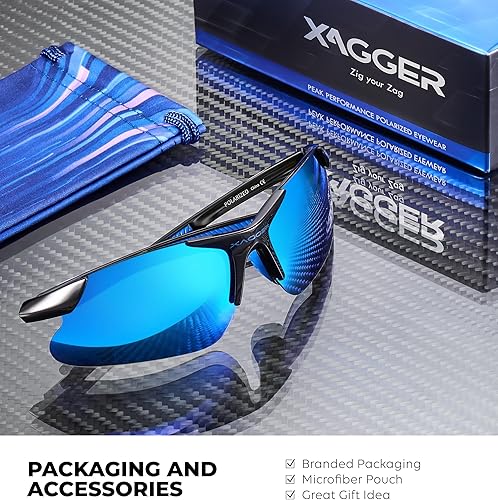 Miniatura 6 de Xagger Gafas de sol deportivas polarizadas para niños y niñas, gafas de béisbol y sóftbol, montura TR90