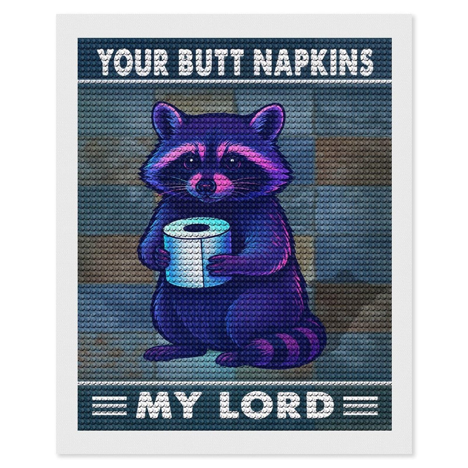 Junmoney Your Butt Napkins My Lord Diamond Painting Kit 16"x20", Easy Handmade Project, Cosy Home Accent, for Craft Lovers, Holiday Gift Idea