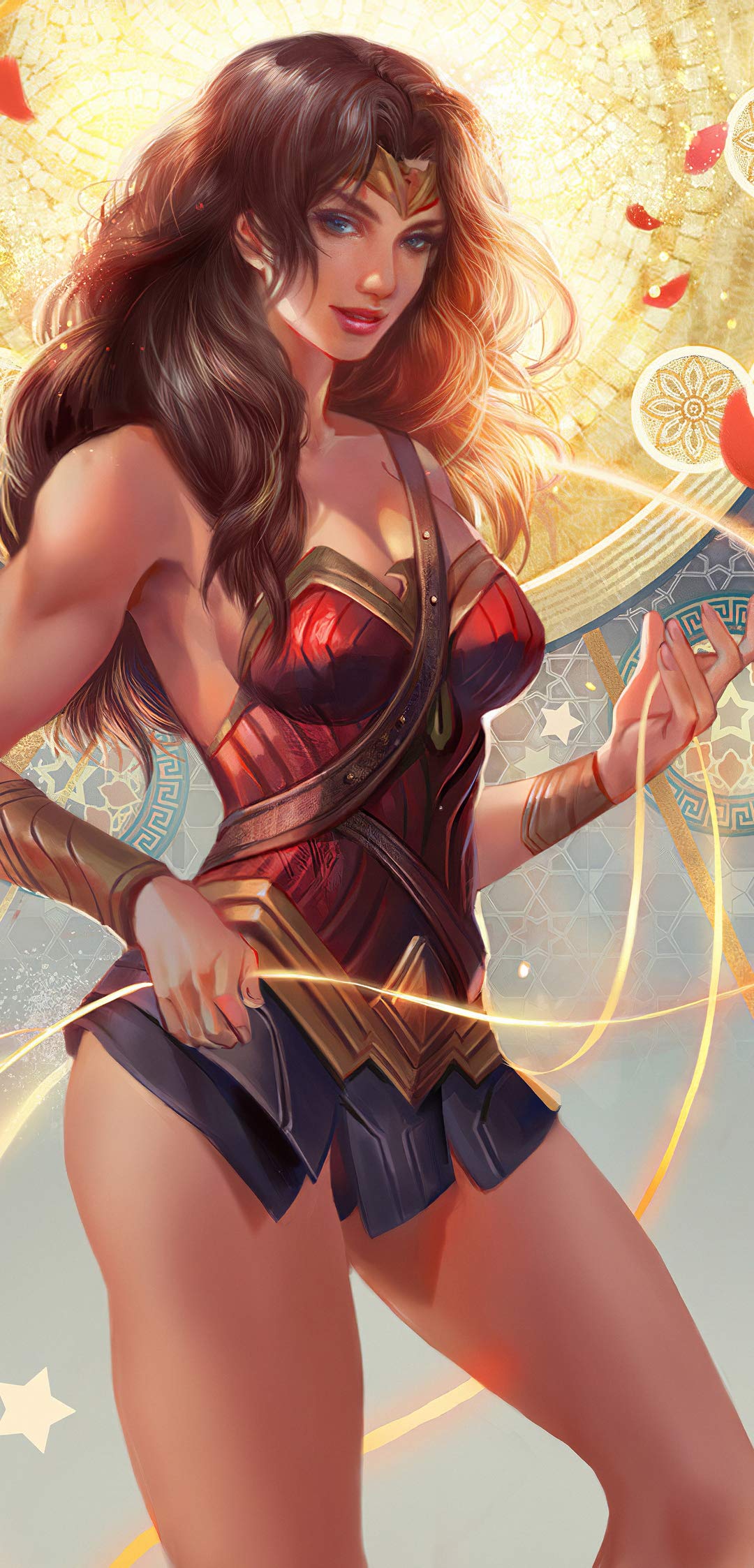 All-Good Wonder Woman Superhero Wall Sticker Poster self Adhesive Room Wall Sticker for Walls(Size_12x18 inch,multcolor,self Adhesive Paper)