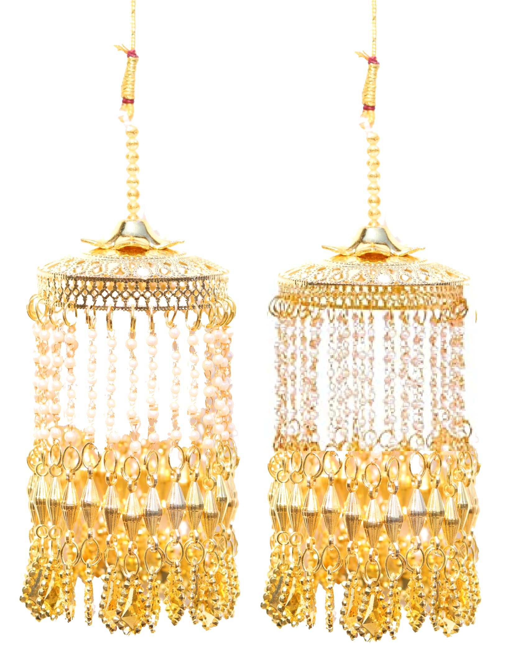 Geetanjali Crafts Handmade Kalira (Red & Gold) Pair/kalere/Kalire/Bridal Hand Hanging Kalira for Brides, Women and Girls 1147 (B0BYSLQDYJ) Amazon Price History, Amazon Price Tracker