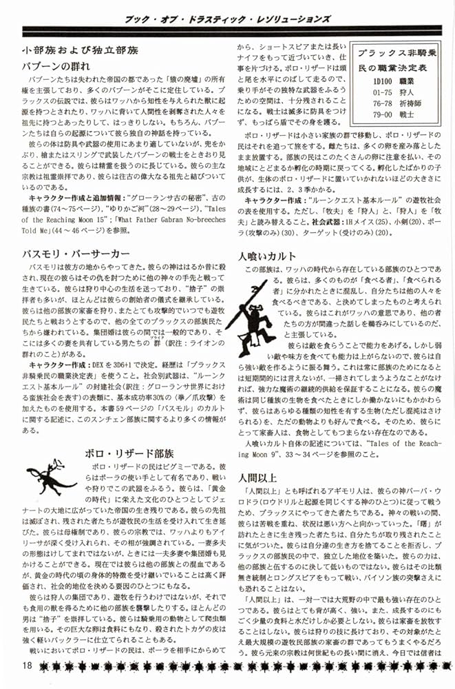 TRPG　「ブック・オブ・ドラスティック・レゾリューションズ」　ルーンクエスト Amazon.co.jp: ブック・オブ・ドラスティック・レゾ