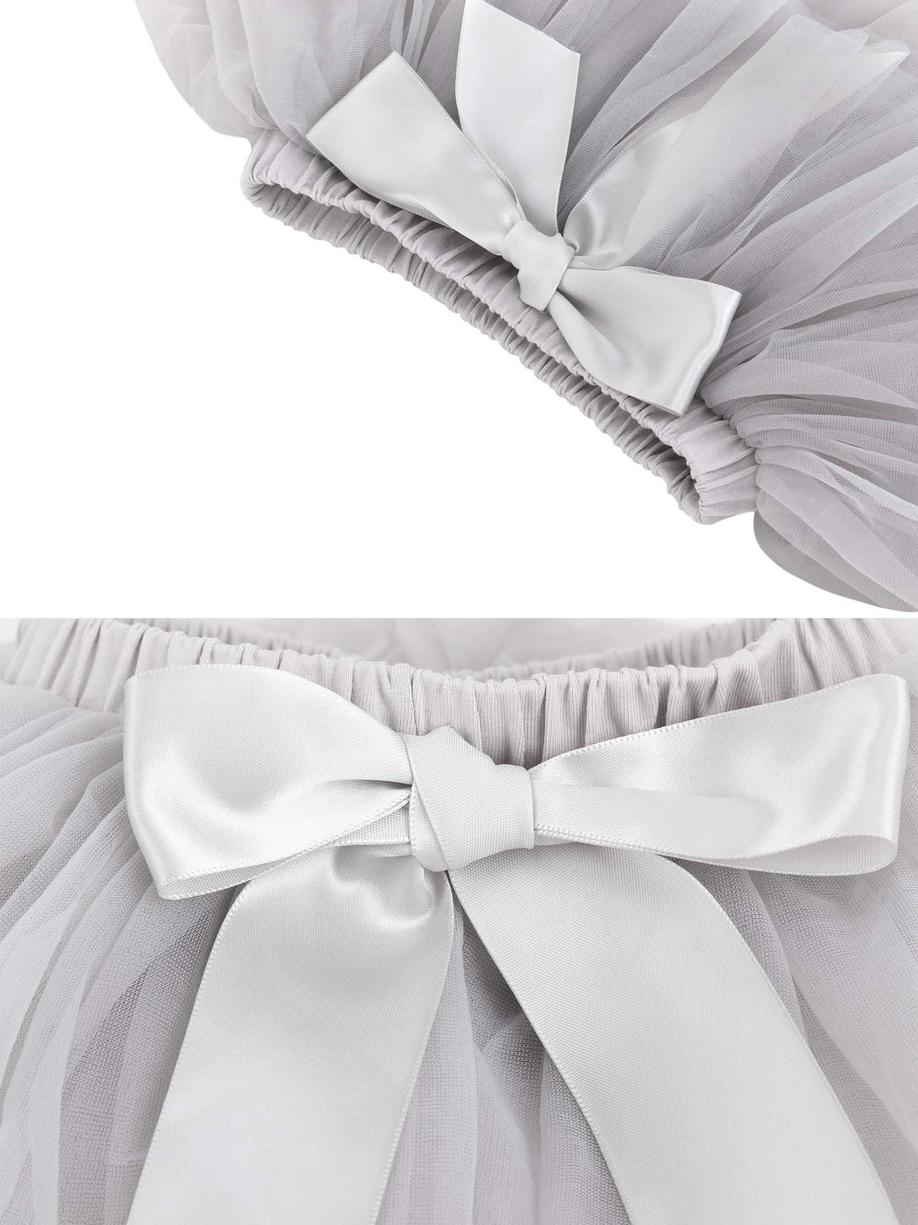 Bébé Tout-Petit Enfant Fille Tutu Princesse Mini Jupe Super Doux Tulle Taille Élastique Ballet Avec Protège-Couche + Bandeau
