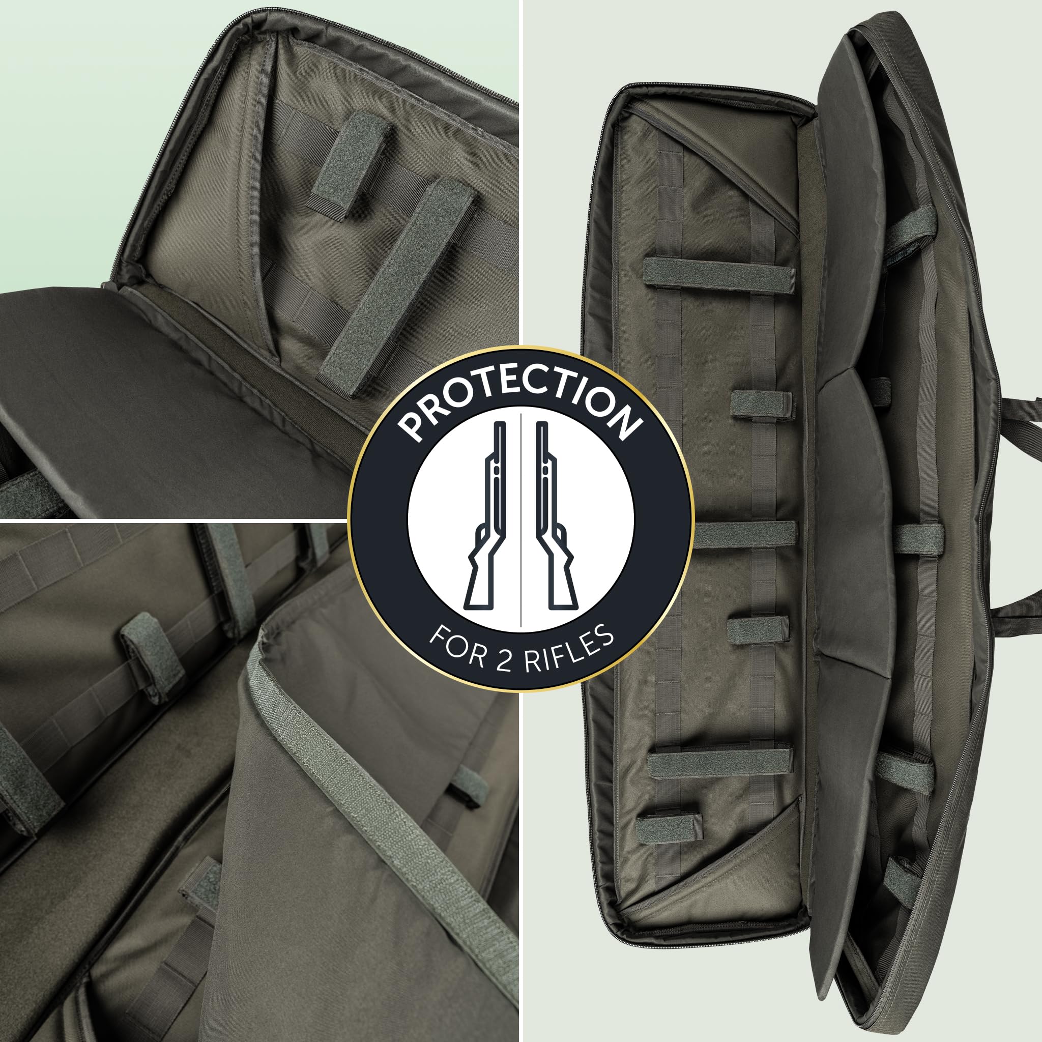 DÖRR Gewehrtasche ProTac für eine (108x27x6 cm) oder Zwei Langwaffen mit Schalldämpfer (129x30x12 cm Doppel-Gewehrtasche) Abschließbar Waffentasche Airsofttasche Waffenfutteral Waffenkoffer Taktisch