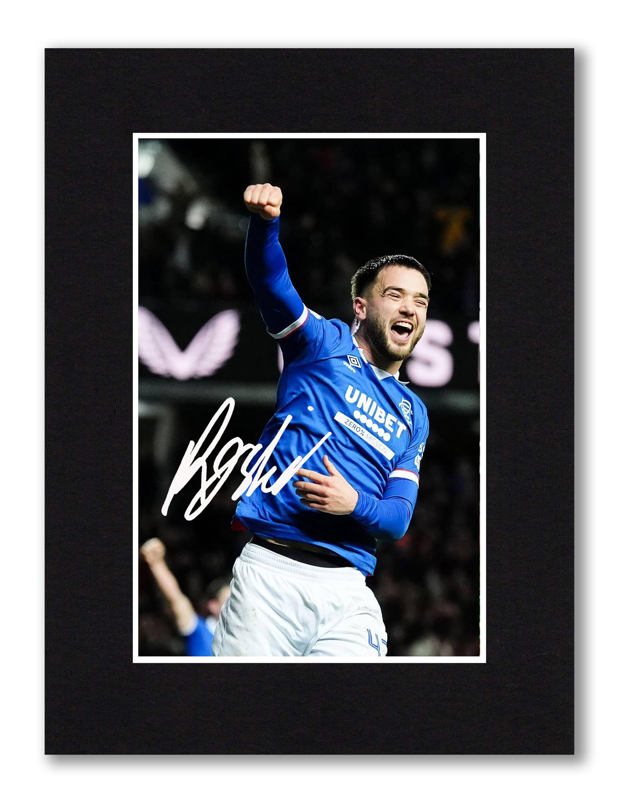RJR PRINTS Nicolas Raskin Rangers Signed 8x6 Inch Mounted Photo Print With Pre Printed Signature That Would Make A Great Gift For Any Fan And Is Ready To Be Framed