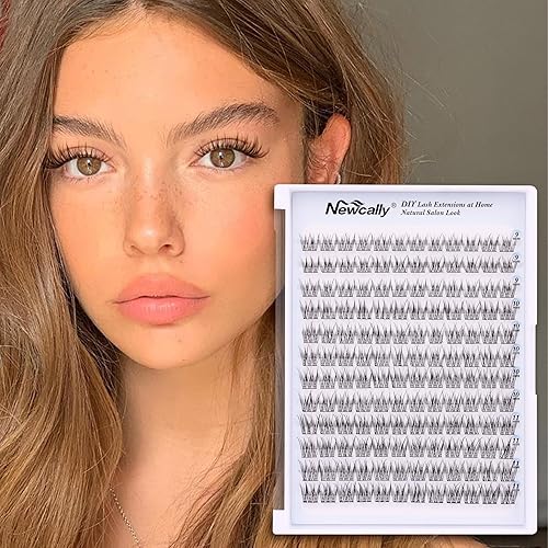 Miniatura 4 de Extensiones de pestañas naturales en racimo para bricolaje, 144 unidades, extensiones de pestañas individuales en racimo en casa, rizo C,