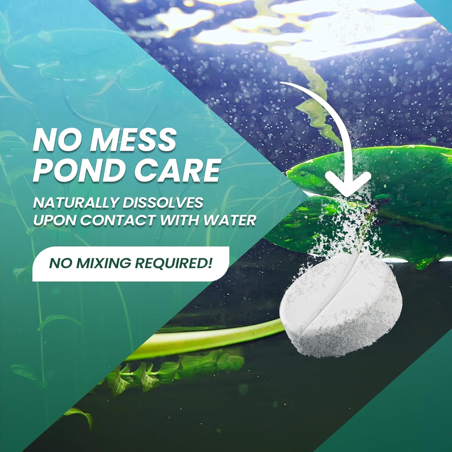 Not Rocket Sciences Koi Pond Cleaner Tablets - 25 Pcs. Muck & Sludge Remover, Ideal for Koi Fish Pond Maintenance, Outdoor Use, 8 oz