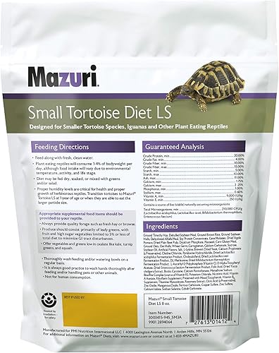 Miniatura 2 de Mazuri Tortuga  Alimento nutricionalmente completo de tortuga baja en almidón  Bolsa de 8 onzas (8 onzas)