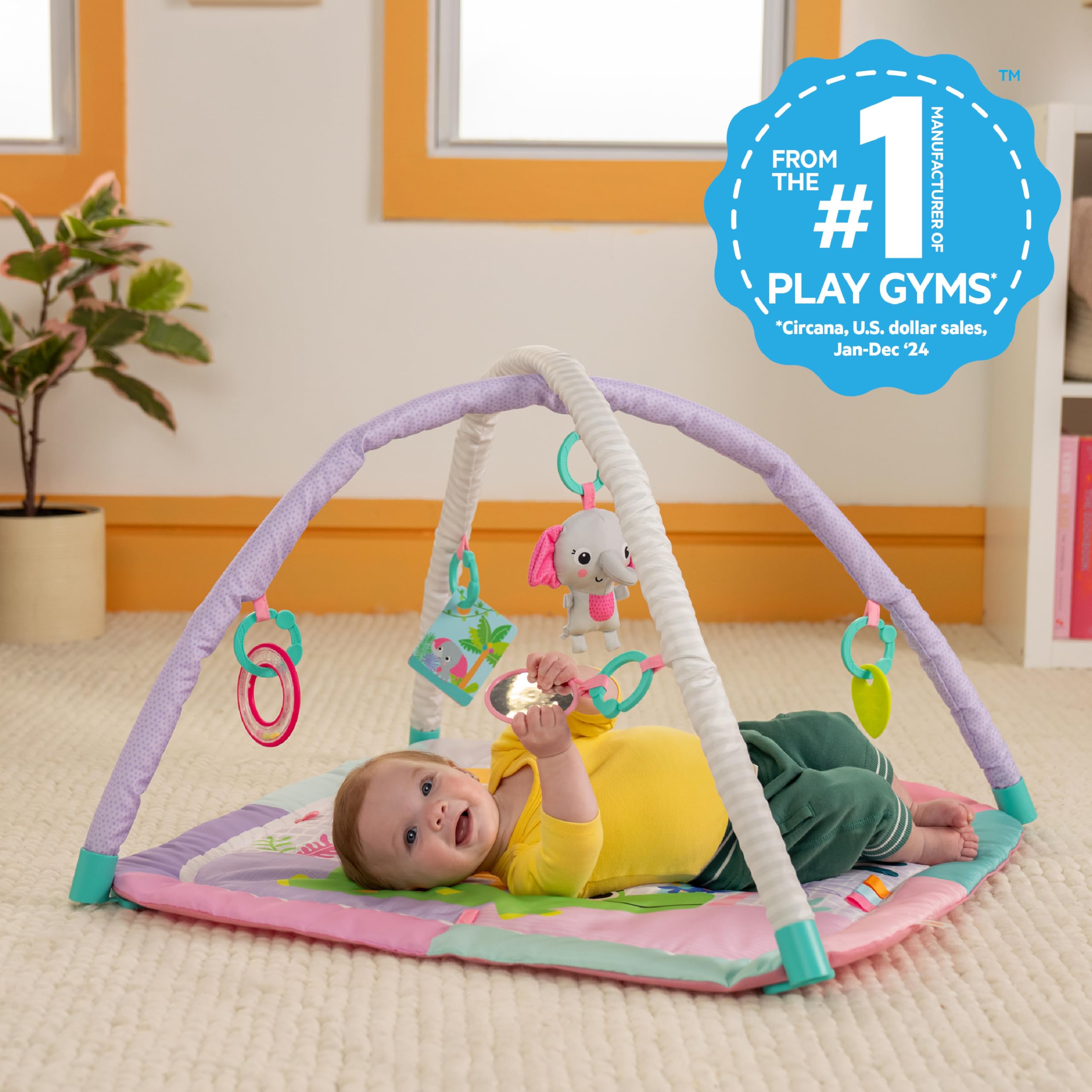 Bright Starts Wild Wiggles Sweet Safari Foldaway Activity Gym - Image 3