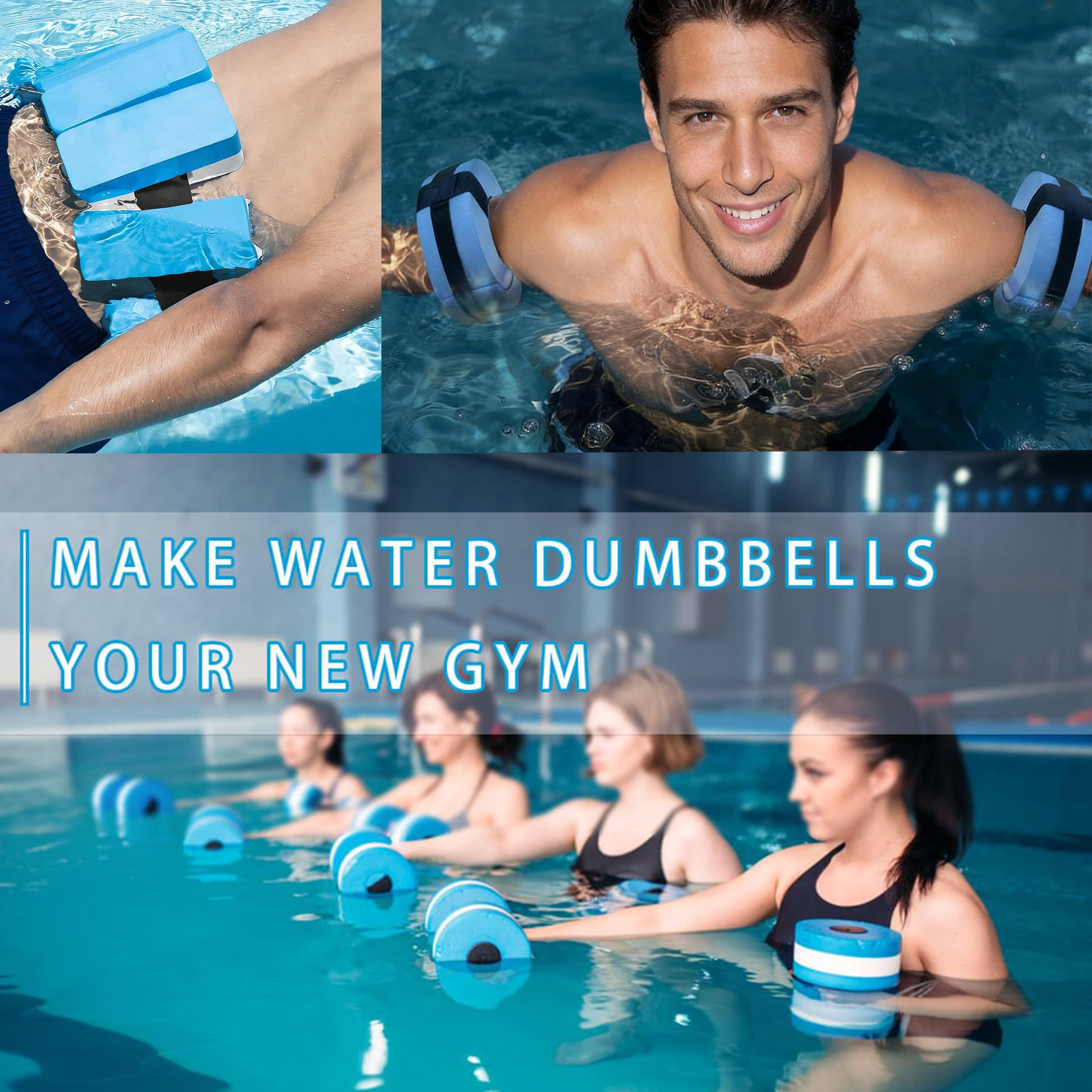 MANO Haltères pour sports aquatiques avec ceinture pour l'aérobic aquatique