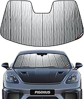 Vista 13 de Parasol para parabrisas para Porsche 718 Box-Ster, 2017-2025, parasol grueso para parabrisas delantero, 6 capas, protector solar plegable de acordeón
