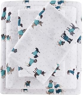 Intelligent Design Cozy Soft Cotton Flannel Animals & Stars Twin Set
