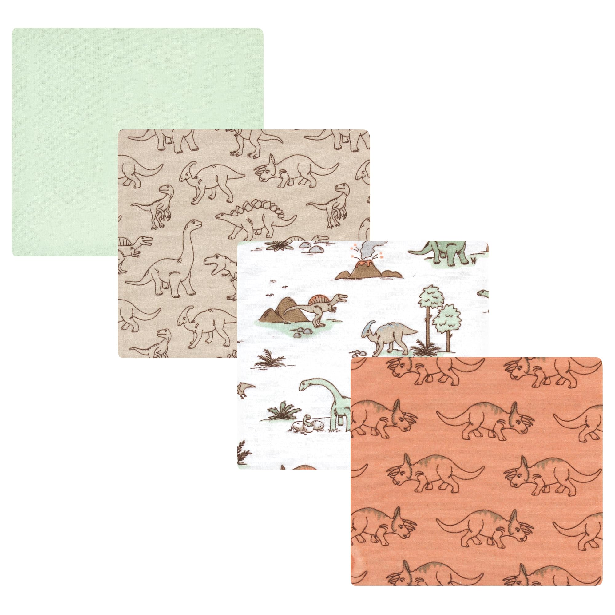 Luvable Friends Little Treasure Flannel Receiving Blankets 4pk