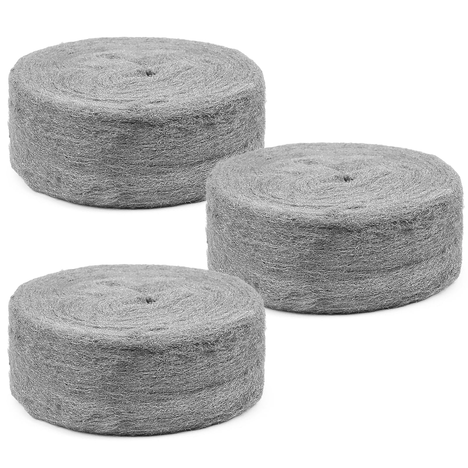 3 Rolls of Steel Wool Against Mice, 000# Steel Wool 70 mm x 10.5 m