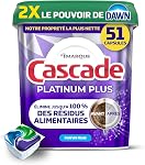 Cascade Platinum Plus Lave-vaisselle Podes détergentes, savon détergé, parfum frais, 51 Nombre