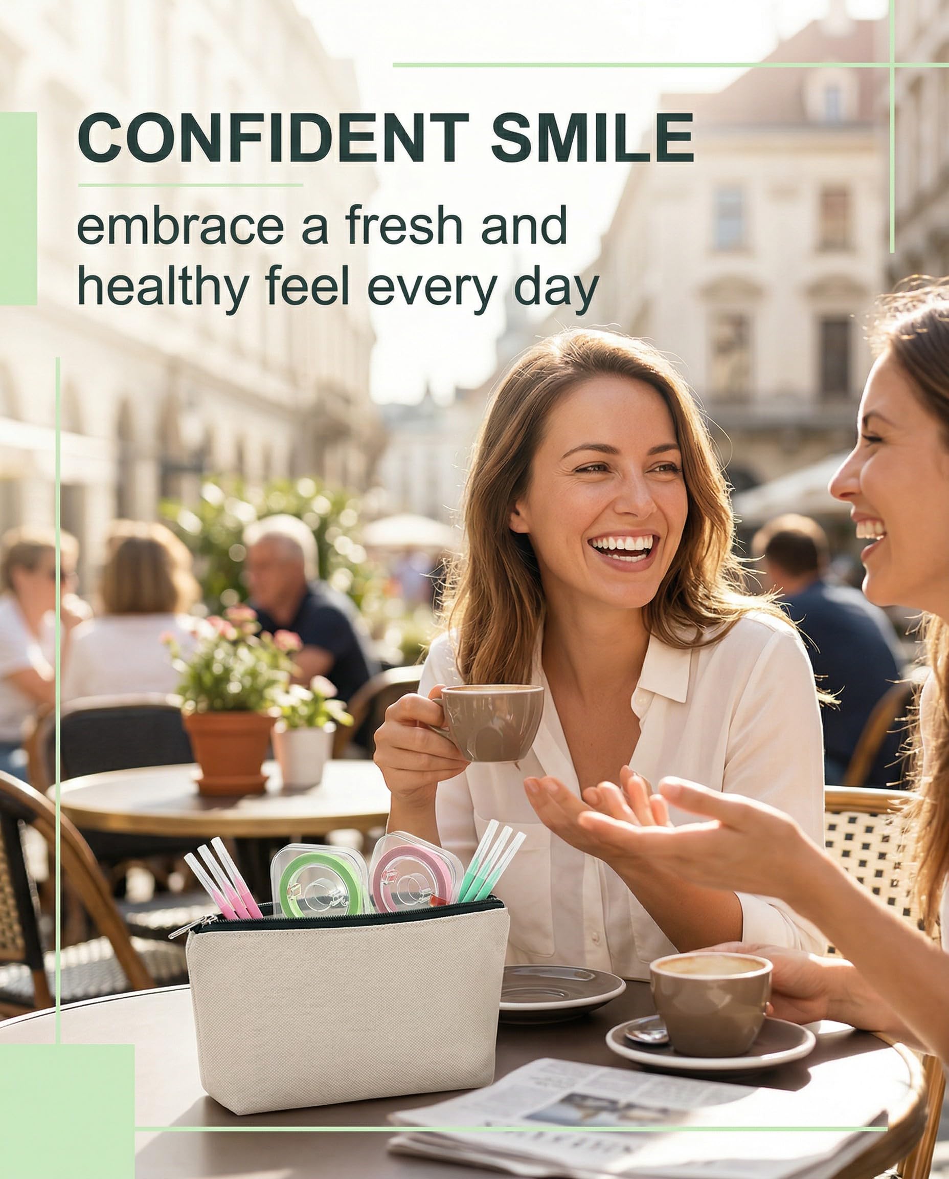 2 Rotoli di Carta Abrasiva Dentale (30μm / 50μm) e 10 Spazzolini Interdentali, Strisce Lucidanti per Denti, per Spazi Interdentali, Pulizia Profonda dell'Igiene Orale, Grossolana-Fine/Resina