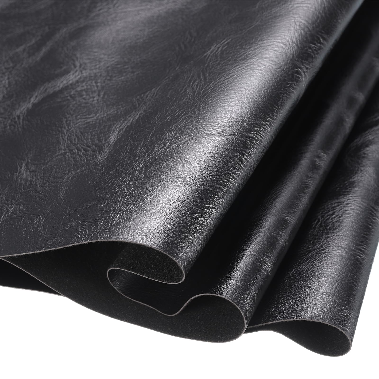 DMiotech 1 Pack 36 Inch x 54 Inch Faux Leather Strip Furniture Cover Wooden Pattern Black PU Leather Roll for Handmade DIY Craft Projects