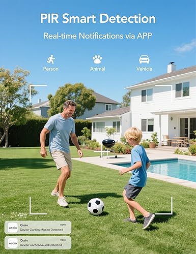 Miniatura 6 de GNCC Cámara solar 2K inalámbrica para exteriores, WiFi 5G, cámara de seguridad alimentada por batería para el hogar, visión nocturna a color,