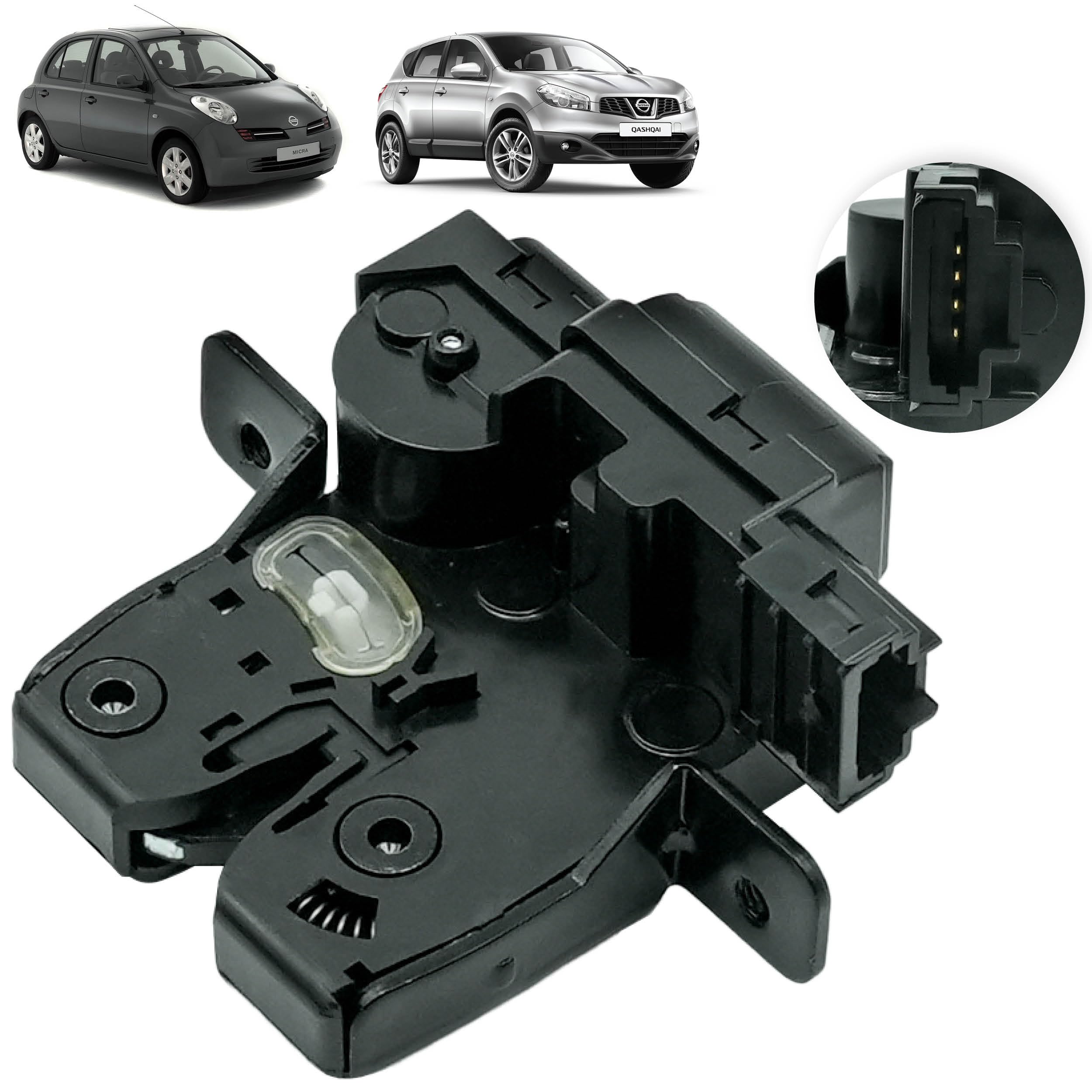 Serrure de coffre compatible pour Qashqai 1 (06-13), Tiida (07-12) et Micra 3 (02-10) CENTRALISATION COFFRE | 905022DX0A, 90502AV700