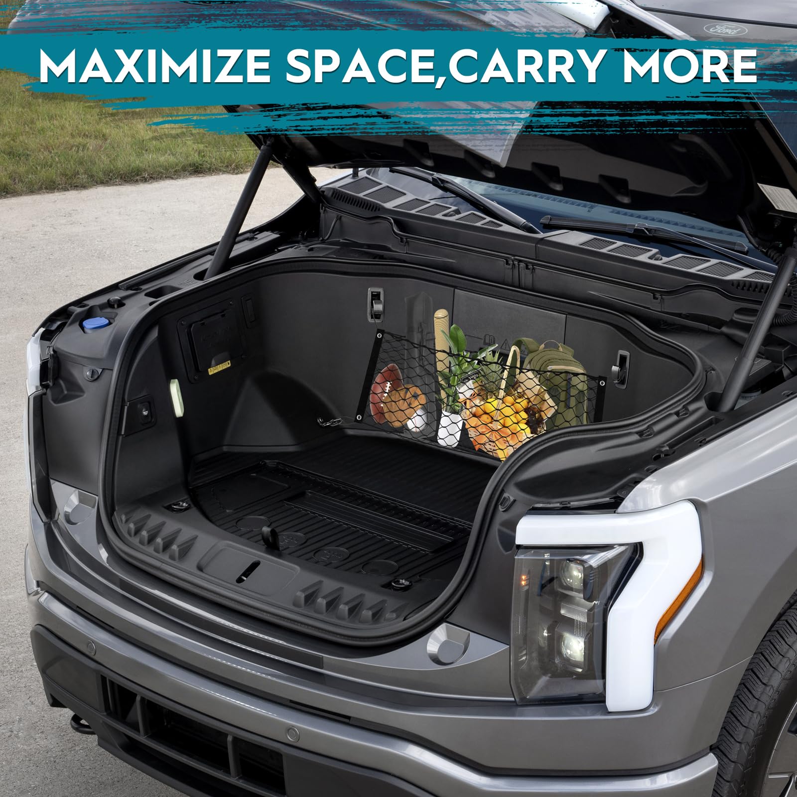 Filet De Rangement Pour Voiture - Compatible Ford Transit Custom, Organisation Et Sécurité