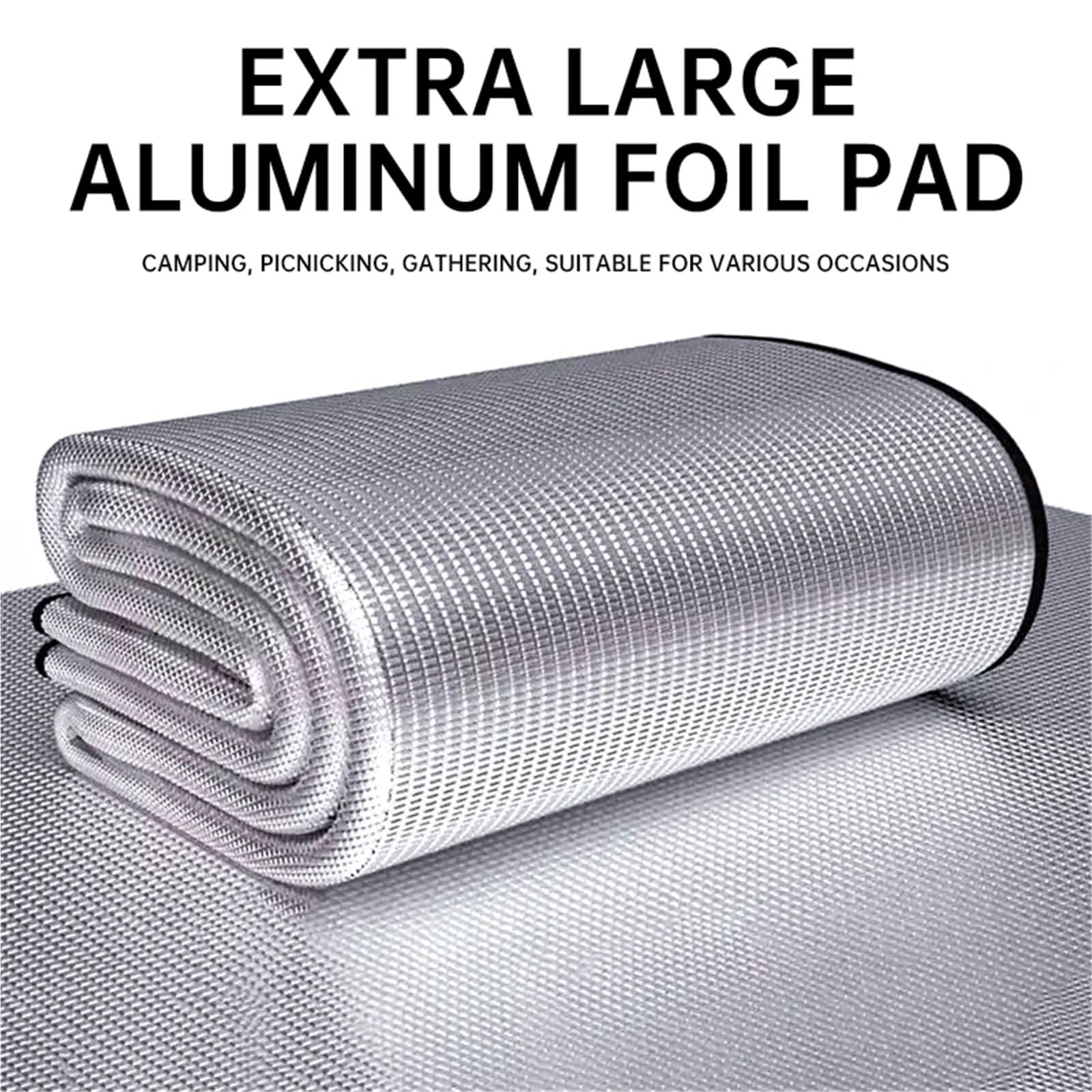 Esterilla de Camping de Aluminio, Estera de Playa de Picnic Ligera con Aislamiento térmico de Estera de Camping de Papel de Aluminio