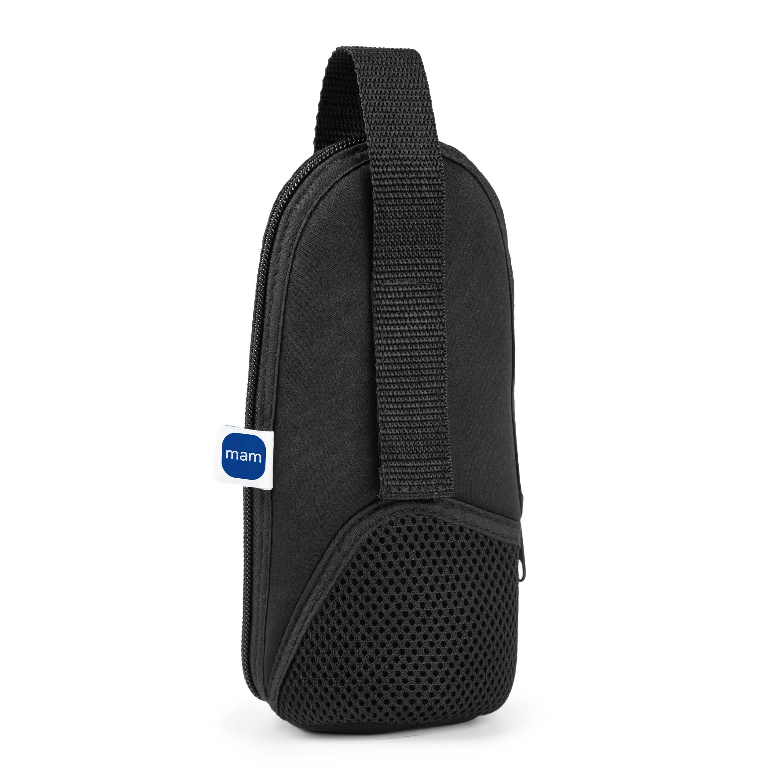 MAM Thermal Bag mit Isolierschicht, Thermotasche hält Flüssigkeiten warm und kalt, Isoliertasche für viele handelsübliche Babyflaschen, schwarz