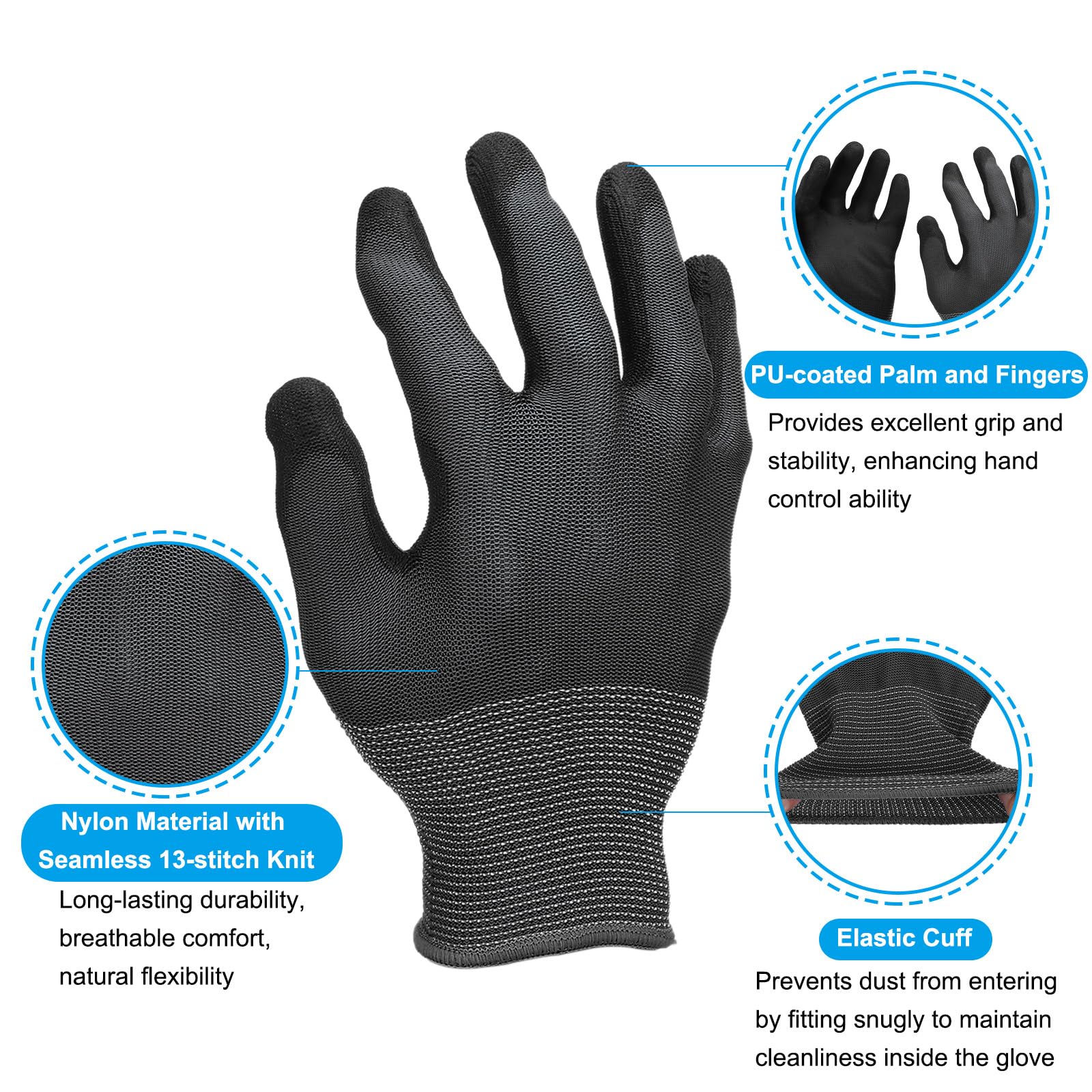 PATIKIL Safety Work Gloves - Image 3