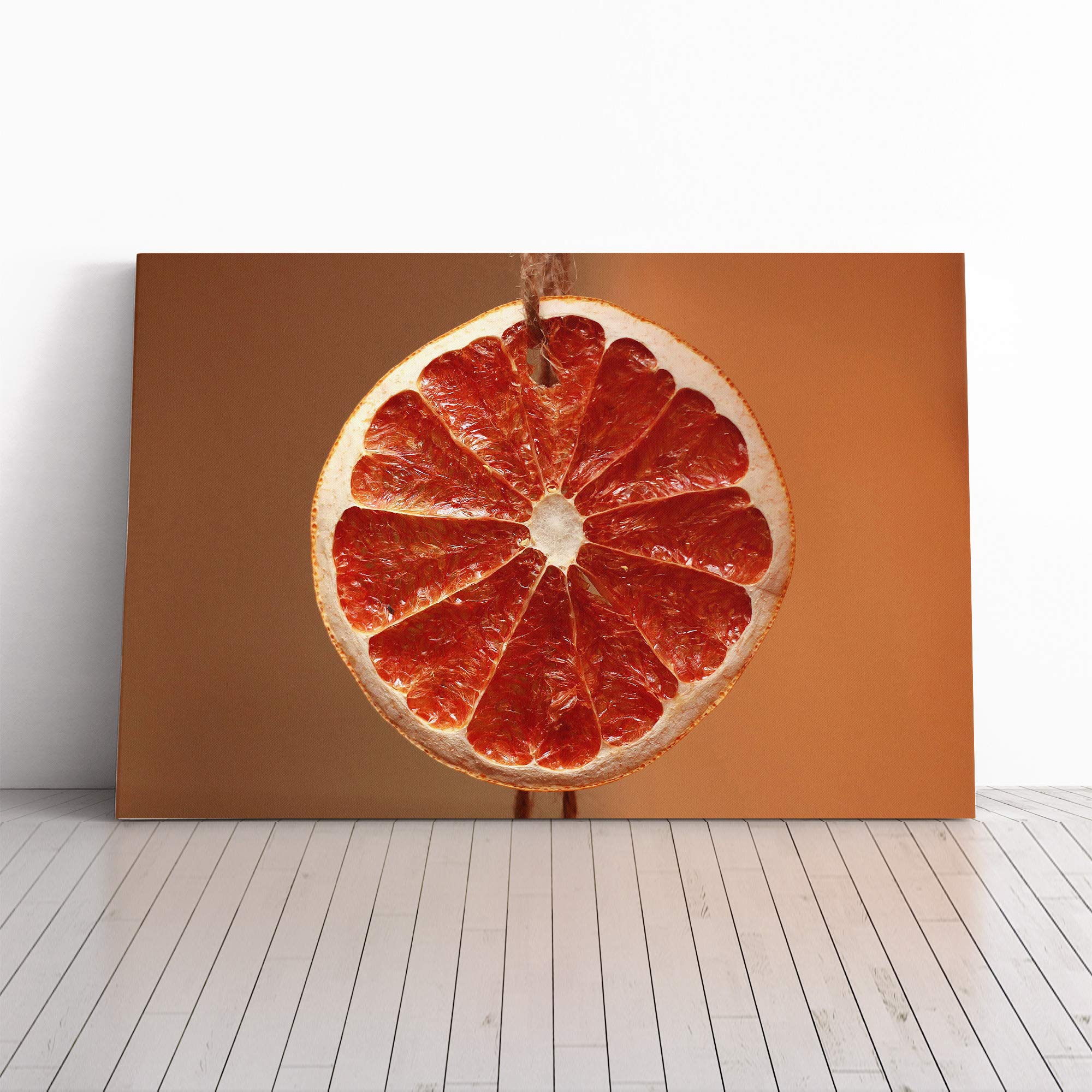 Sliced Orange (2) Canvas Print | Gallery Wrapped 30mm Frame Wall Art | 30x20 inches | Ready to Hang | Modern Still Life Picture | Living Room Bedroom Lounge Office