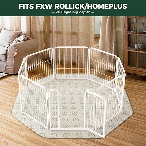 Miniatura 2 de FXW - Almohadillas lavables para orina de perros con superabsorbencia, diseñadas específicamente para corralito FXW RollickHomeplus de 24 pulgadas 8