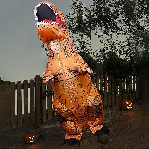 Miniatura 8 de Lulu Home Inflatable T-Rex Costume for Boys Girls Dinosaur Themed Party Trick or Treat Activity