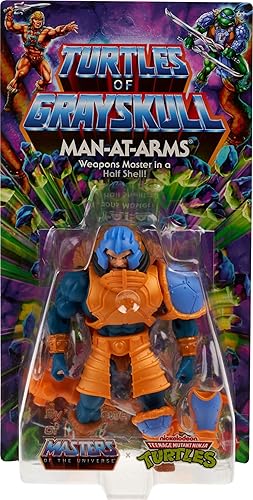 Miniatura 2 de Masters of the Universe Origins Turtles of Grayskull - Figura de acción de hombre a brazos, 16 articulaciones, TMNT y MOTU Crossover con accesorios