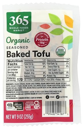 365 by Whole Foods Market Organic Lightly Seasoned Baked Tofu,