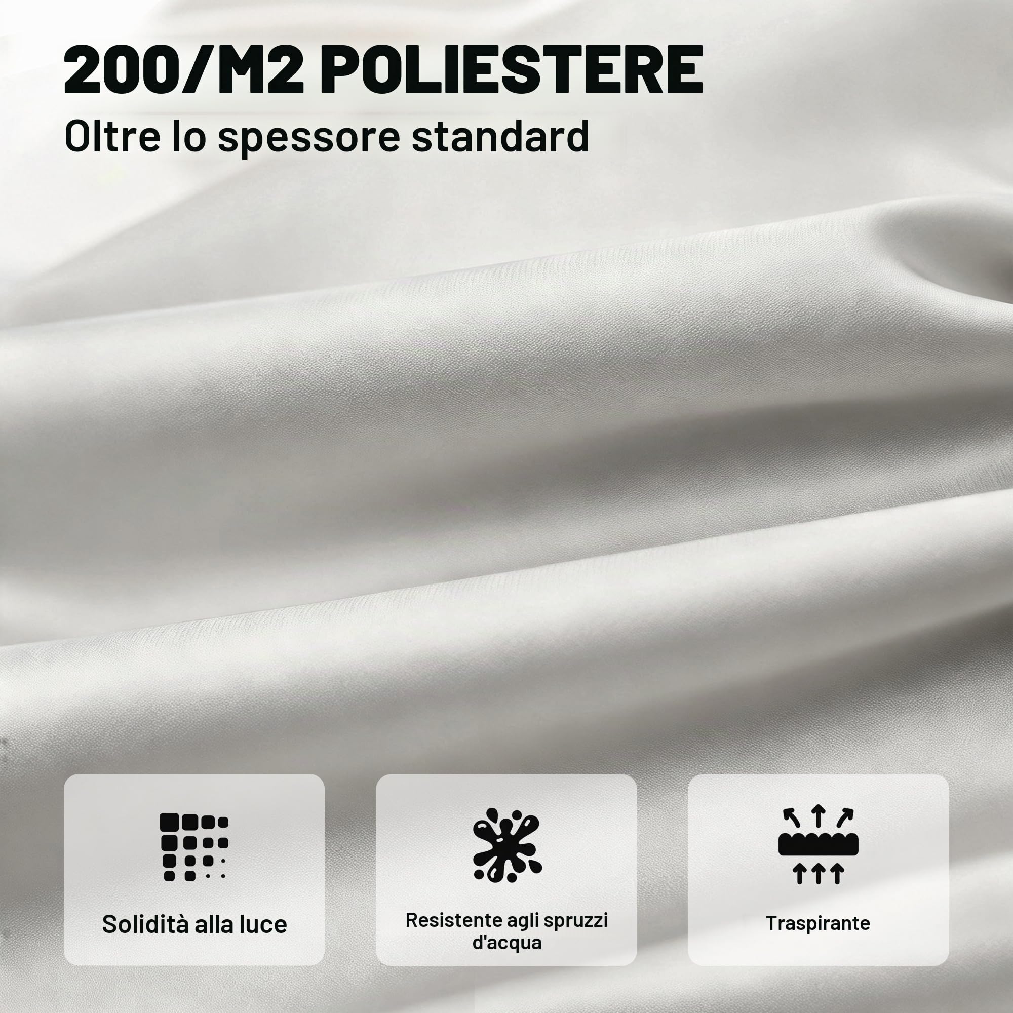 Outsunny Cuscino altalena con schienale 3 posti 59.1"x38.6" Grigio Chiaro