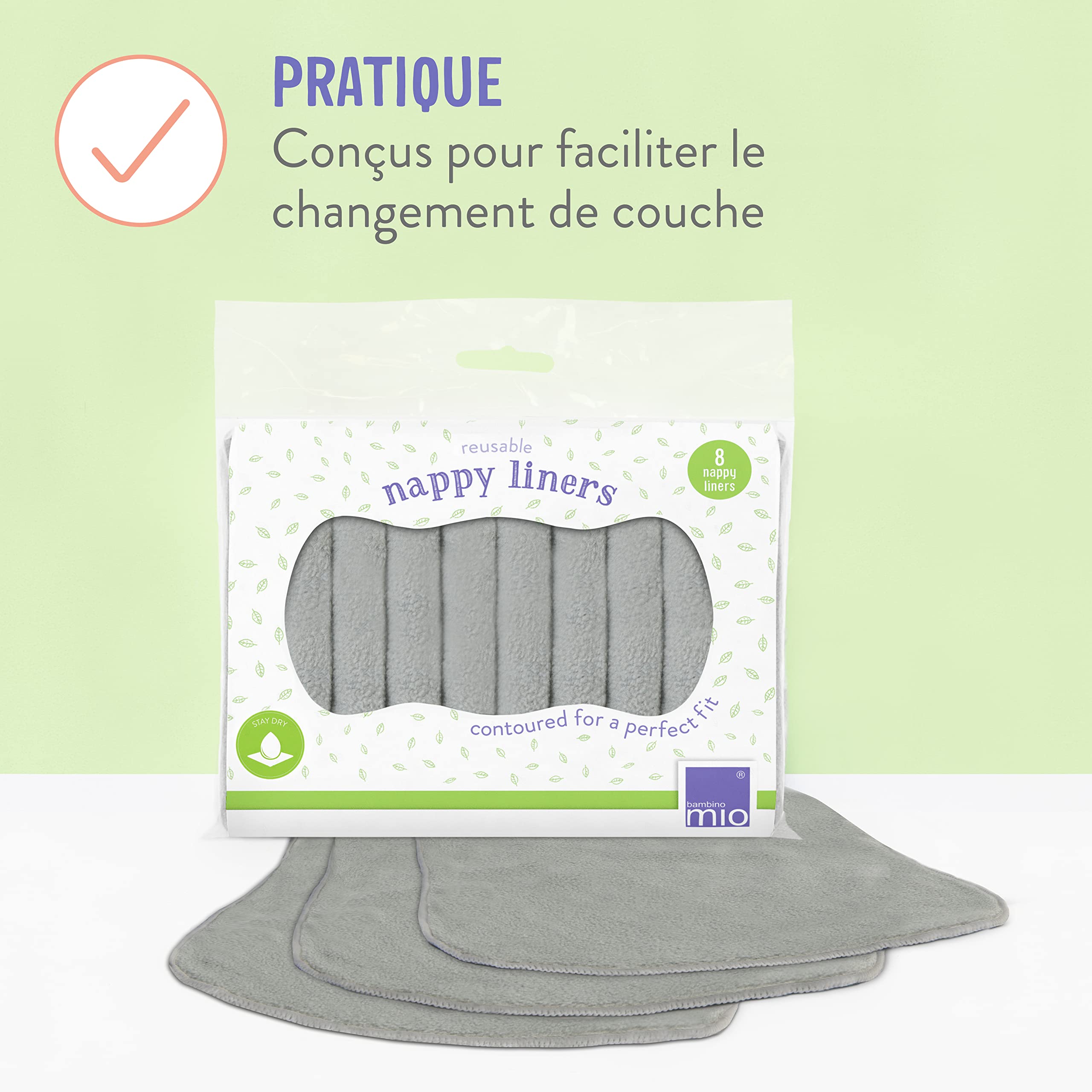 Bambino Mio,Voiles de protection lavables, lot de 8 - L'emballage peut varier