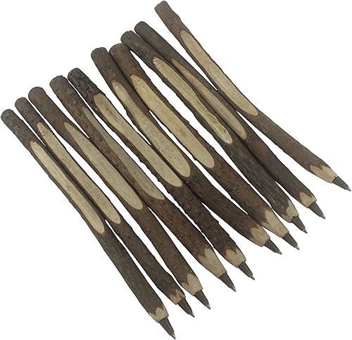 Miniatura 1 de Gullor 10 bolígrafos personalizados, bolígrafos de madera real, ramas de árbol y diseños de ramitas para libros de invitados de boda