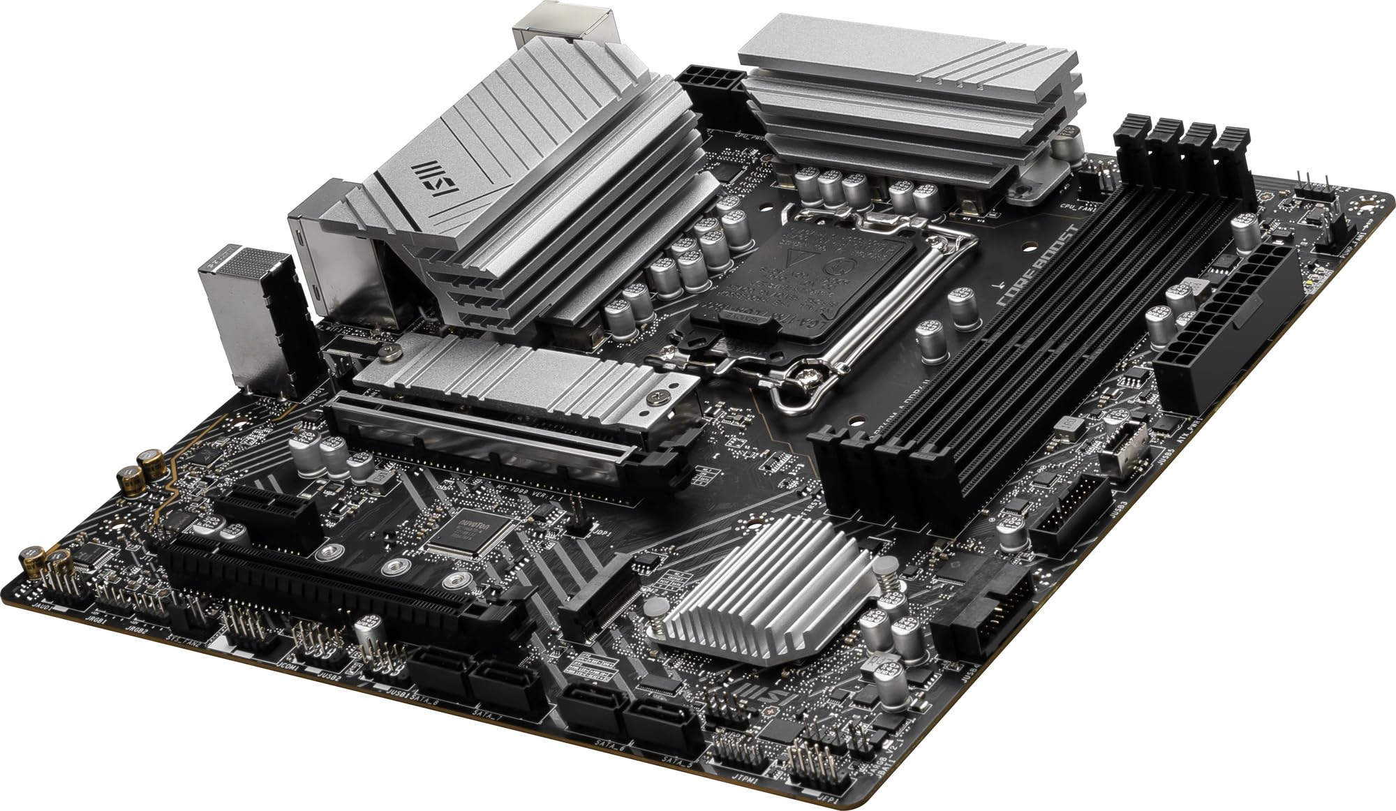 MSI MB6318 Pro B760M-A Carte mère DDR4 II 14/13/12e génération Intel CPU (LGA1700) [Jeu Confortable sur PC Homebrew Blanc] [B760 intégré]