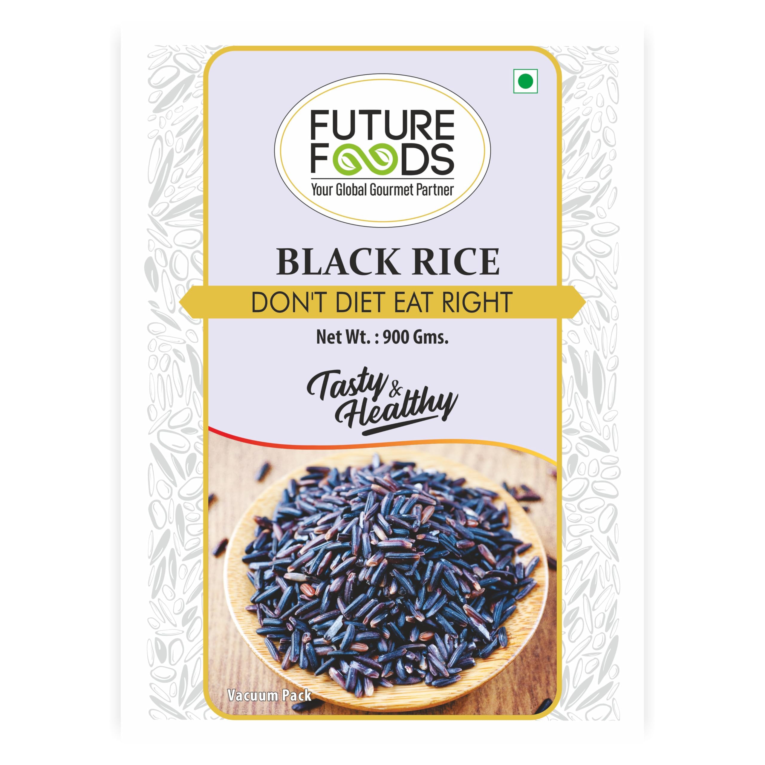 Future Foods Black Rice 900 gram| Protein Rich | Rich in Antioxidants | All Natural | Aromatic & Unpolished | Natural Detoxifier & Fiber Source | Prevents the Risk of Diabetes & Obesity,