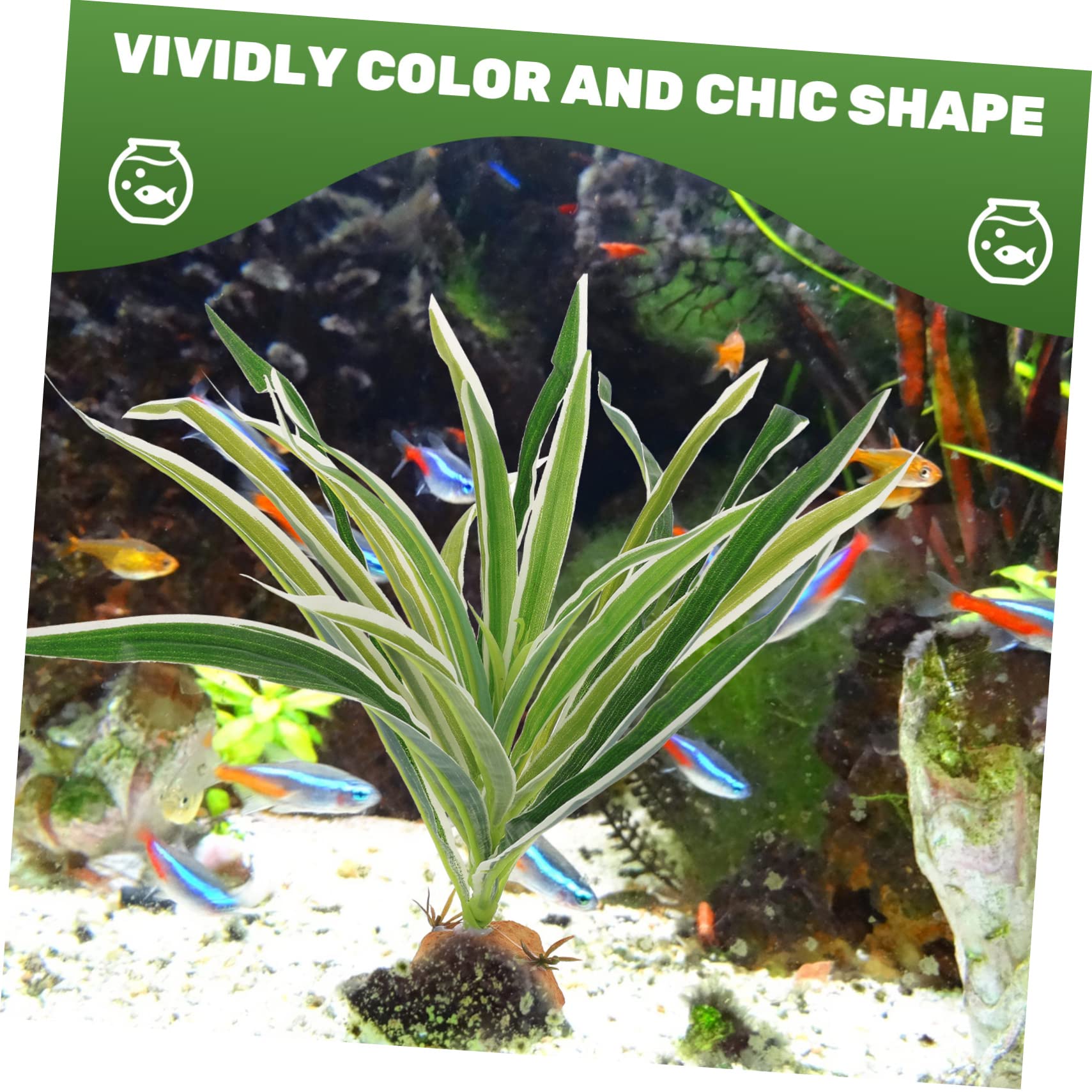 Angoily 4piezas Planta Artificial para Terrario De Reptiles Decoración De Acuario Verde Simulación De Planta para Habitat De Tortugas y Lagartos para Decorar Terrarios y Criaderos De