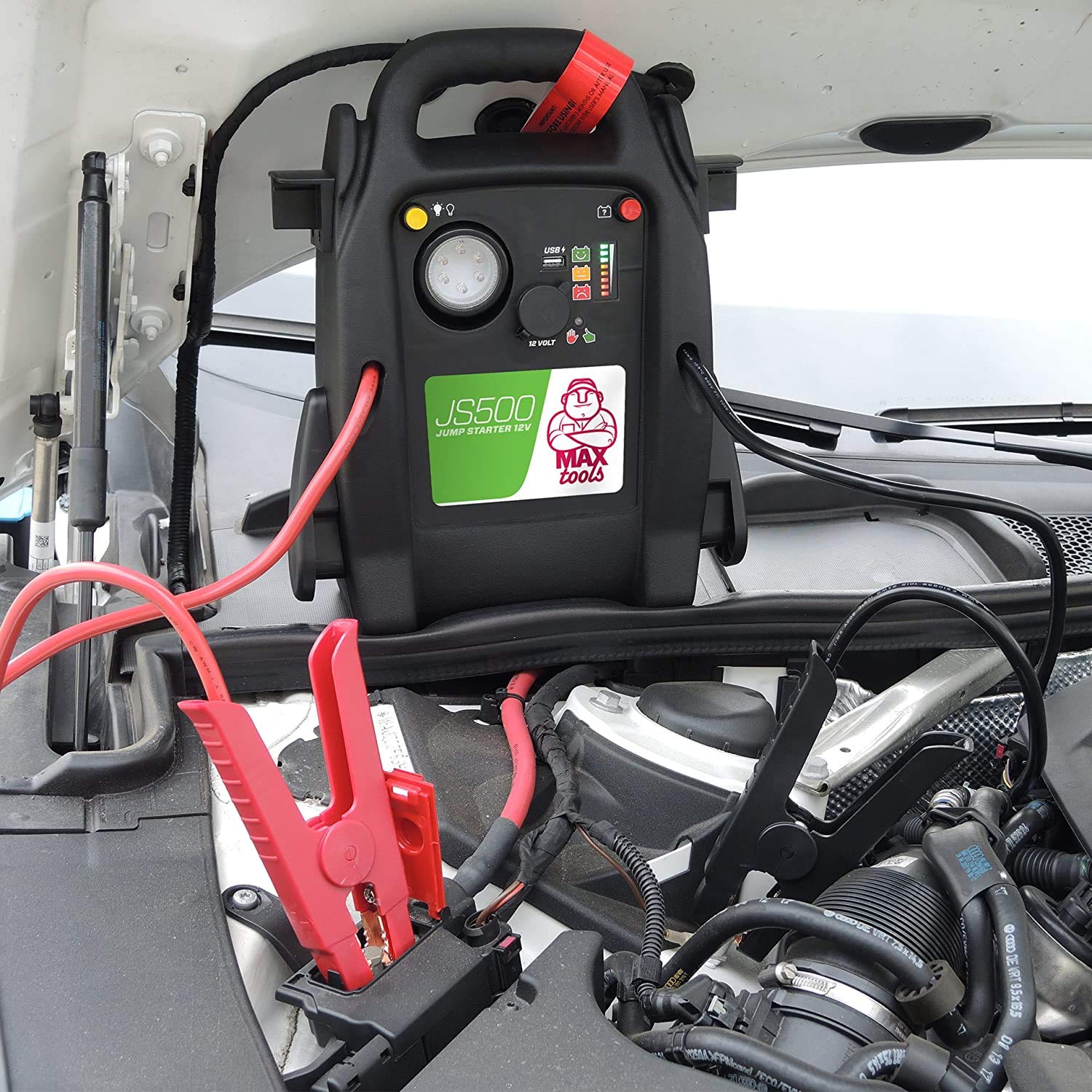 MAXTOOLS JS500UK, JS500, Professional Portable Jump Starter for Cars