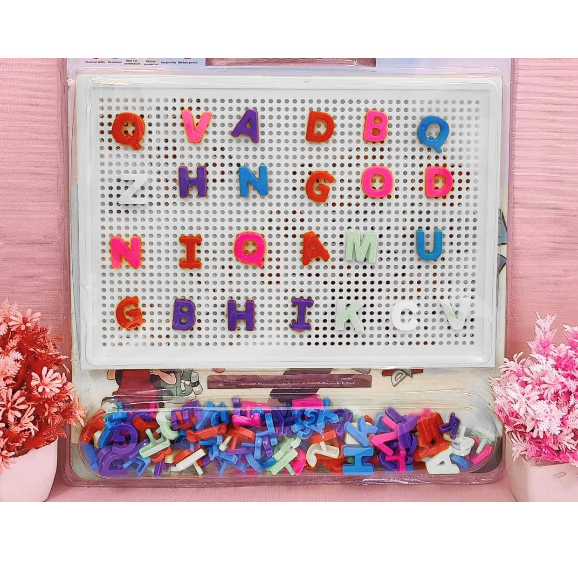 Alphabet & Numbers Puzzle for Toddlers | Alphabet Learning Mesh Board Toys with Letters Montessori ABC Learning Toys for Toddlers 3-5 yrs | Preschool Educational Gift for Kids, Multicolour