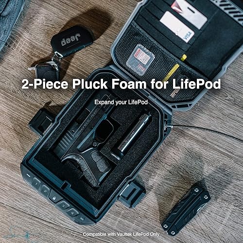 Vista 36 de Vaultek - Caja fuerte portátil, resistente al agua, texturizada, electrónica, ideal para guardar y organizar pertenencias valiosas o armas