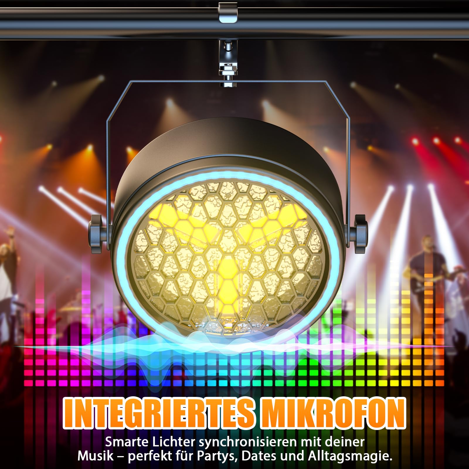 3 x 30W COB Par, DMX LED Bühnenlicht mit 30 Lichteffekten, Soundaktivierte Discolicht für Party, Hochzeit, Club, DJ, Bühne, Konferenzen