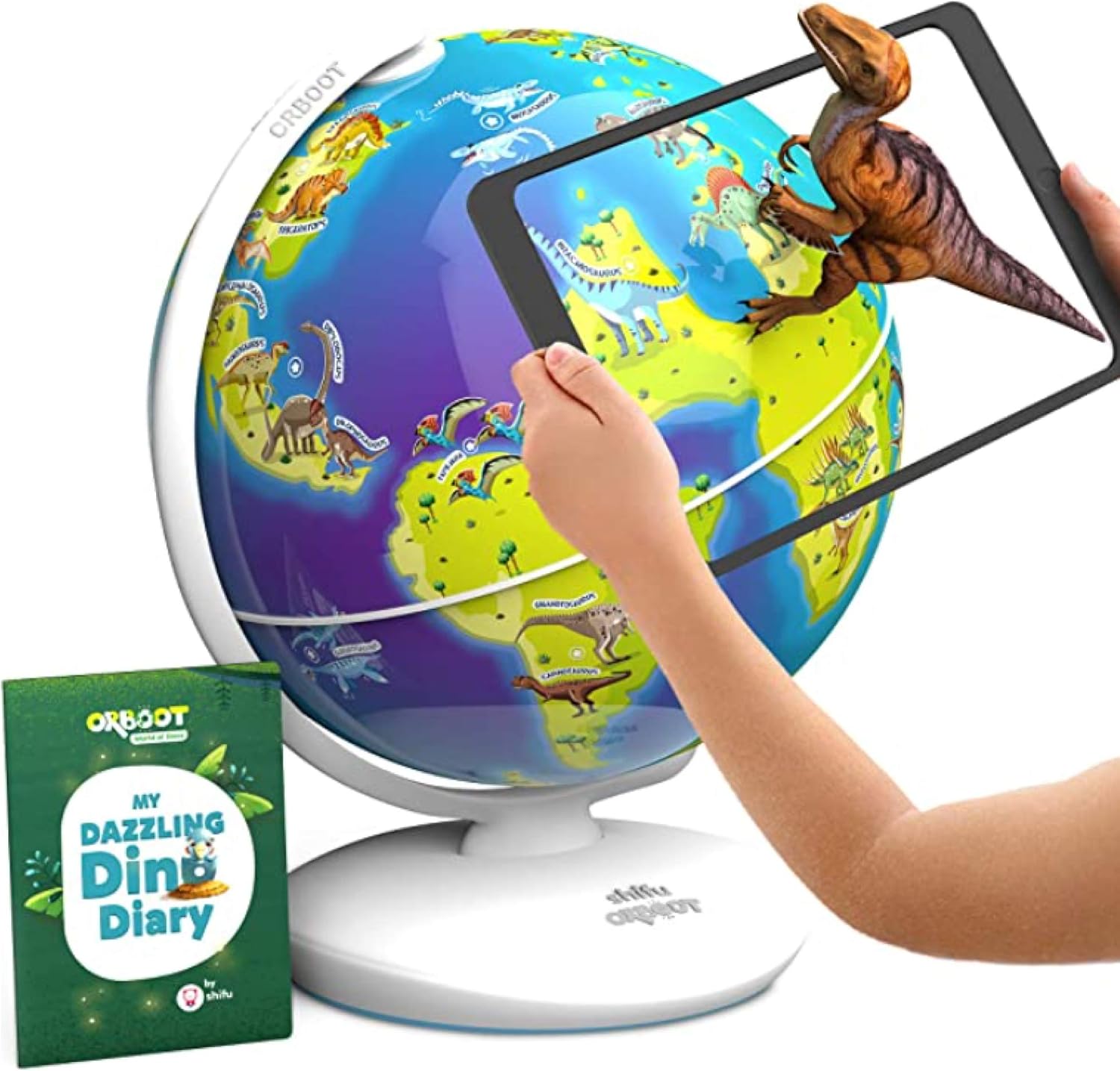 Orboot Dinos AR Globe by PlayShifu (App Based) - World of Dinosaur Toys, Educational Toy for Kids | Gift for Boys & Girls 4 - 8 Years