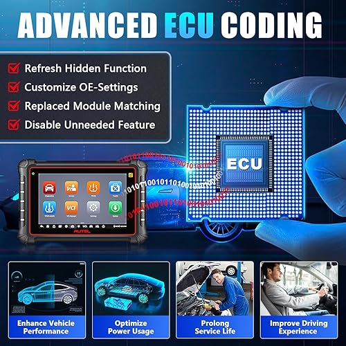 Miniatura 3 de Autel Escáner MaxiPro MP900-TS, 2024 Android 11 ECU Herramienta de escaneo de codificación, herramienta de escaneo TPMS, escáner bidireccional con