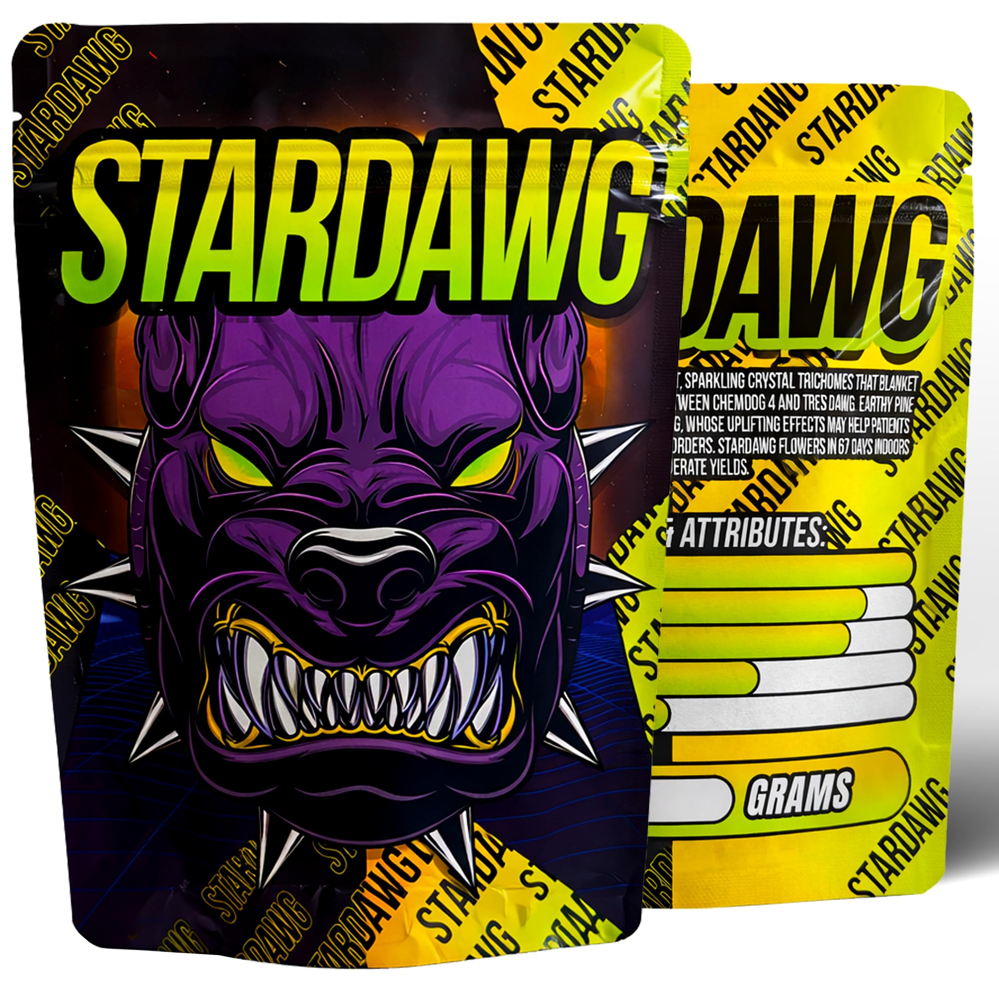 Stardawg 28G - Mylar bags - Resealable foil pouches 140mm x 200mm 50pcs