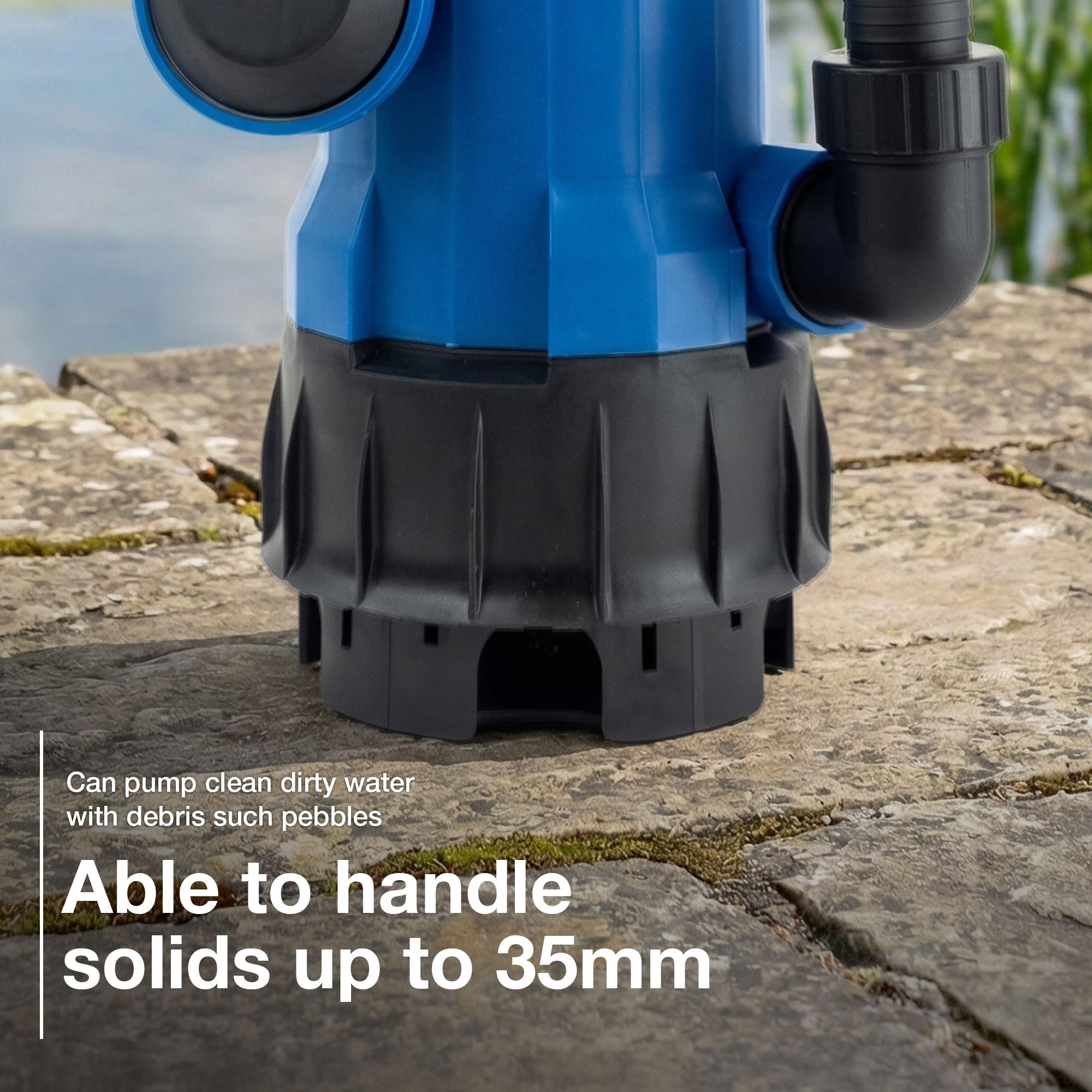 Hyundai Pompe à eau submersible 550 W, débit maximal de 10 500 l/h, 175 l/min, propre, pompe de vidange d'eau sale, levage de 7 m, portable avec interrupteur à flotteur automatique,