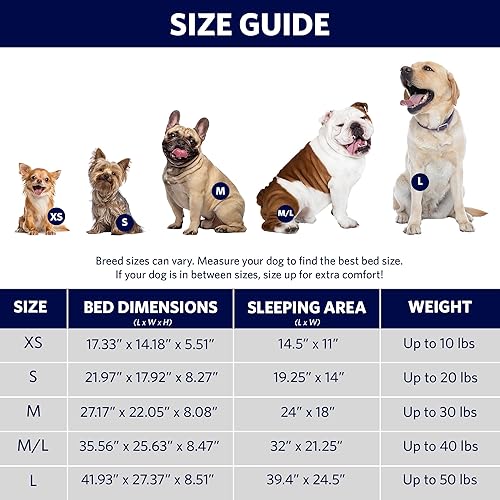 Miniatura 7 de MidWest Homes for Pets Orthoperdic - Cama para mascotas con protector de tela de teflón, tamaño pequeño, color gris