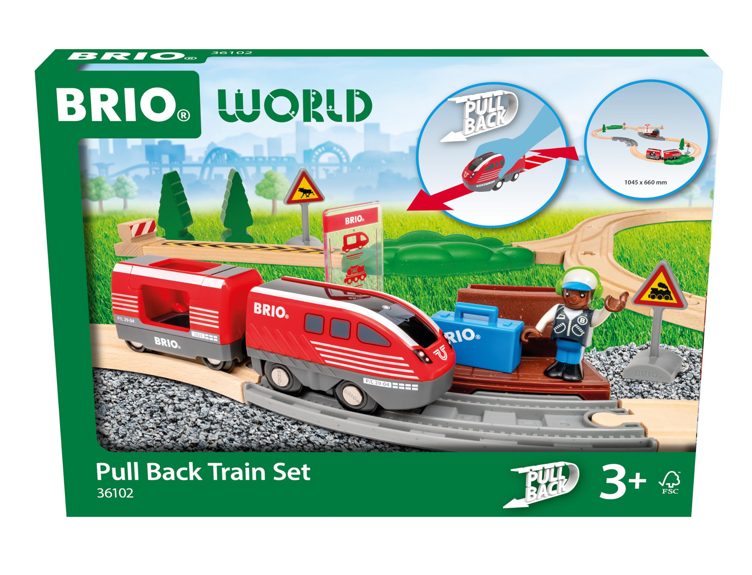 BRIO World Zugset mit Rückziehmotor - Spielzeug ab 3 Jahre
