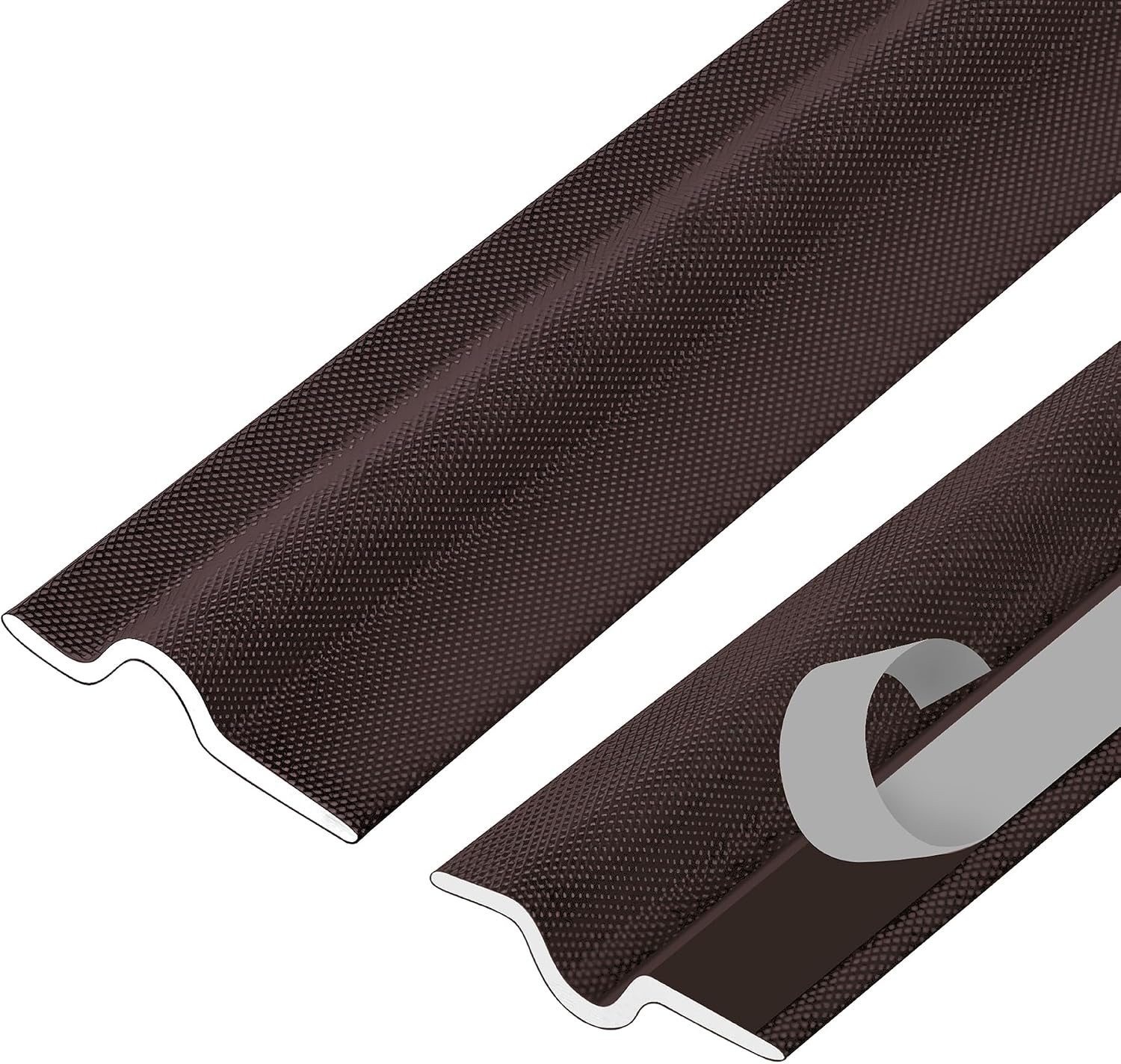 Foam Weather Stripping/Door Window Seal - 17' Long Self-Adhesive PU Foam Weather Stripping Seal Strip for Doors and Windows - Window Weatherstrip, Door Strip, Draft Stopper (Brown)